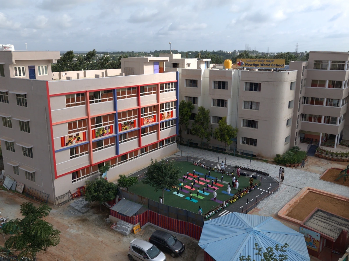Parent walking inside school classroom