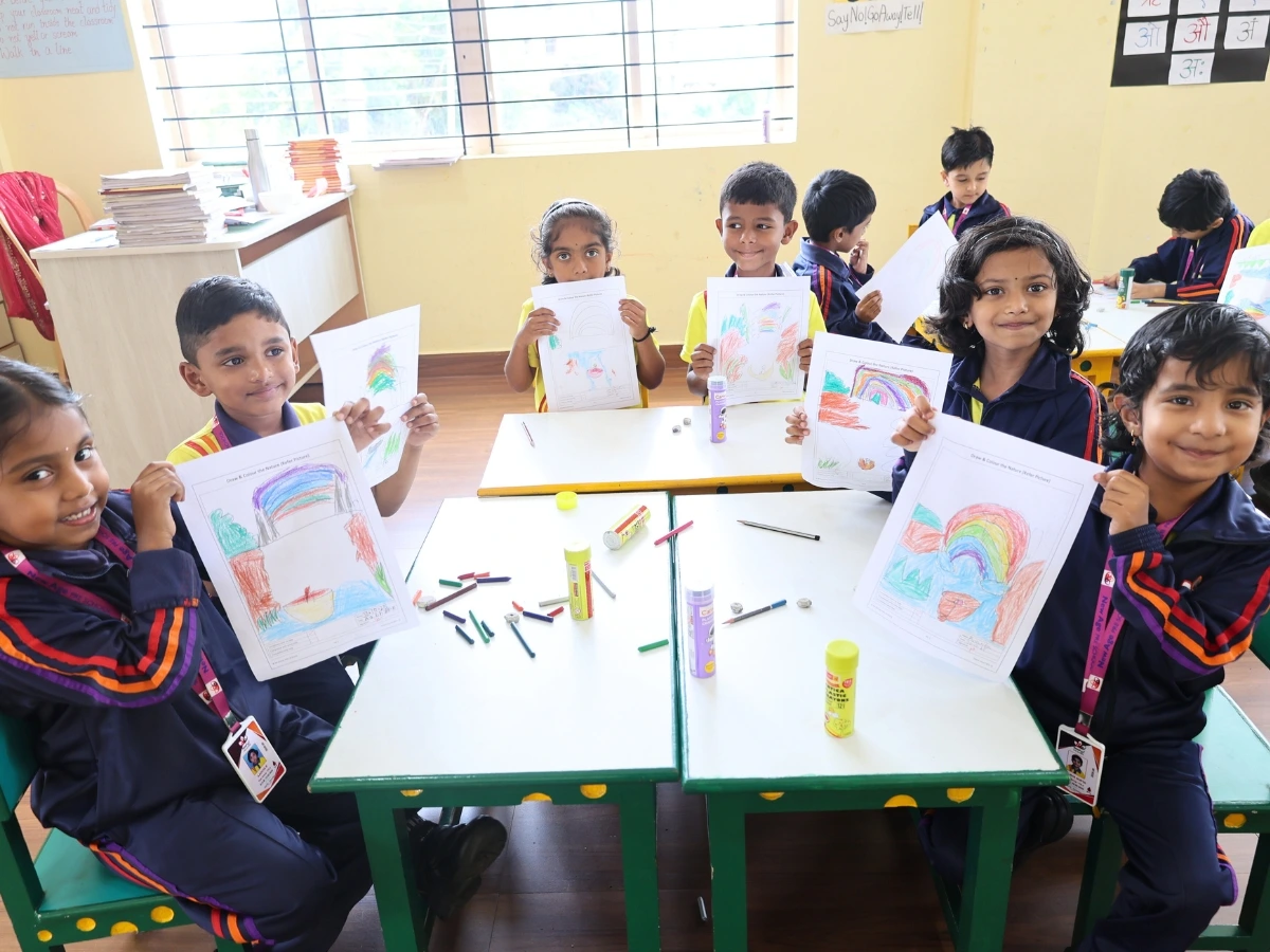 Kids doing classroom activity